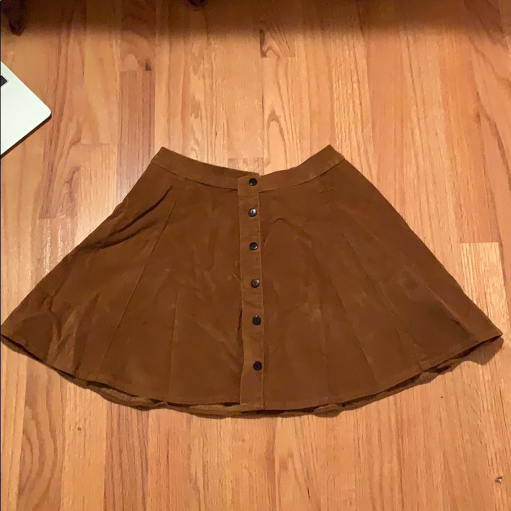 Buttoned up corduroy skirt